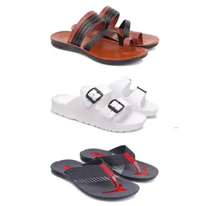 Men's Sandals | Lightweight Wear| Stylish & Easy to Wear For Men's PCV-SAN-(3-COMBO)-3151-3113-3131-8