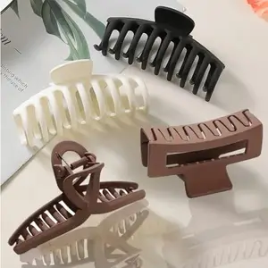 Xpandio 4 PCS Large Hair Claw Clips for Women Girls, Hair Barrette Clamps for Thick Thin Hair, Fashion Hair Accessories Headwear Styling Tools for Party Wedding (Multicolor)