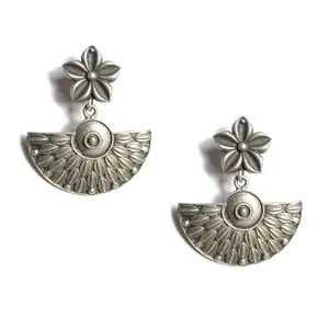 Dulcett India | Earrings for Women and Girls Silver Oxidised Earrings | Silver Oxidised Earrings | Birthday Gift For girls and women Anniversary Gift for Wife