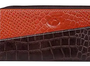 Delfin|| Genuine Leather Wallet for Women|| Stylist and Easy to Hold in Your Hand (Brown)