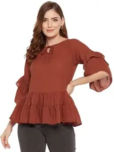 Style Blush Womens Brown Tops (S)