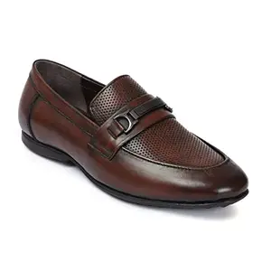 Zoom Shoes Zoom Formal Shoes for Men Light-Weight, Flexible,Durable & Comfortable with Cushioned Insole for Office/Party AT1141 (Brown)