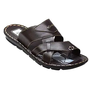 AJANTA Brown Men Flat Outdoor Sandal/Slippers (Numeric_6)