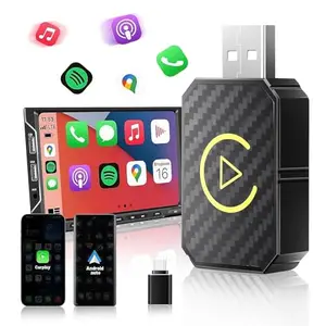 SUPRB5 Wireless CarPlay & Android Auto Adapter – Convert Wired to Wireless | Plug & Play | Auto Connect | Streaming Support | Compatible with 2016+ Cars