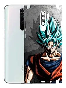 AtOdds - Redmi Note 8 Pro Mobile Back Skin Rear Screen Guard Protector Film Wrap (Coverage - Back+Camera+Sides) (Goku)