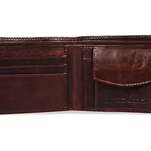 SHINE STYLE B6 Style Brown Crunch Leather Wallet for Men || Gift for Men
