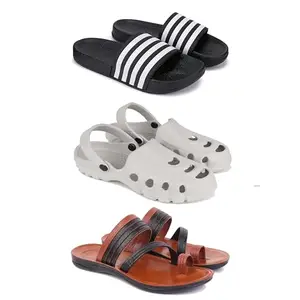 Men's Sandals | Lightweight Wear| Stylish & Easy to Wear For Men's PCV-SAN-(3-COMBO)-3024-3135-3151-10