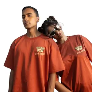 Brown Printed Oversized T-Shirt - Unisex (in, Alpha, S)