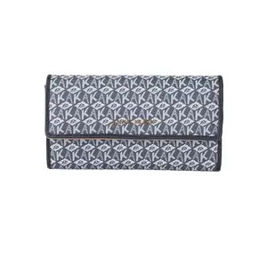 Anne Klein Faux Leather Button Closure Women's Wallet (White, XL)