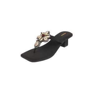 Brand: Mochi Mochi Women Synthetic Floral-Embellished Block Heel Sandal