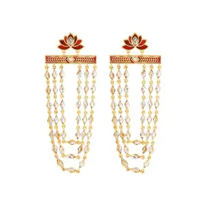 Teejh Ek Ladki Ko Dekha Maroon Truck art Earrings