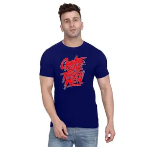 Men's Round Neck T-Shirt | Comfortable & Stylish Men's T-Shirt Idea for Gym, Sports, Casual Outings, or Lounge Wear - Medium|2163 Black