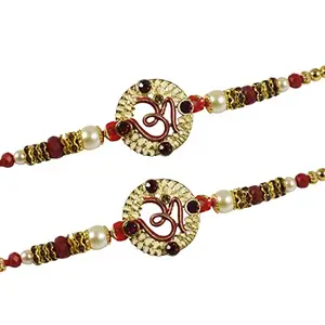 Partunay Set Of 2 Beautiful Om Rakhi Set For Brother Bhaiya Bhai Rakhi Gift For Brother
