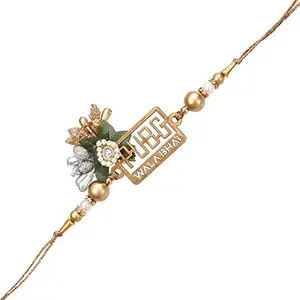 eCraftIndia Golden Pubg Wala Bhai Designer Rakhi with Roli Chawal Pack - Rakhi for Brother, Bhaiya, Bhai