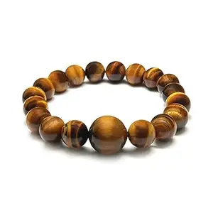 Divinity Healing Crystals Tiger Eye Beads Stretchable Bracelet. Best AAA Quality Gemstone Beads. Already Activated, Energized & Ready to wear for Best Results - Unisex Bracelet