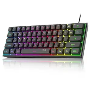 MageGee 60% Mechanical Gaming Keyboard, Grey&White Gaming Keyboard