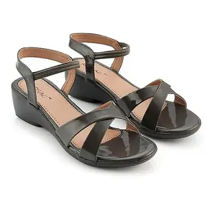 MOSAC Women's/Girls Stylish & Comfortable Wedge Platform Heel Sandals (Grey)