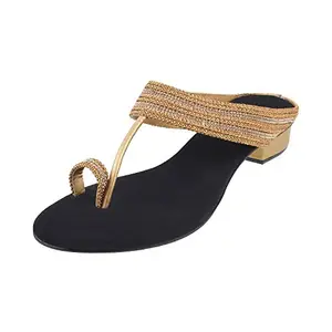 Mochi Women's Gold Outdoor Sandals-8 UK (41 EU) (32-9487)