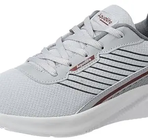 Aqualite Men Cristiano Shoes, L.Grey Maroon, 10 UK/India