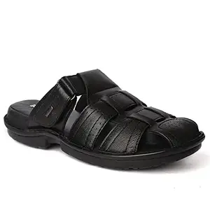 Buckaroo REEF NEW Genuine Leather Black Casual Closed Sandal for Men: Size UK 9