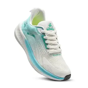 GO RIDE Praise Running Shoes for Men, Running Shoes for Men Lightweight, Engineered for Speed and Stability, Sports Shoes (Size 10 UK/Ind, White/Green)