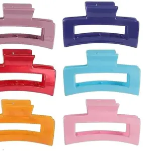 Looks like fashion Thick Rectangle Claw Clip,Hair Jumbo Claw Clips, Strong Hold Matte Hair Claw Clips, Fashion Hair Styling Accessories For Women & Girls (Multicolour)