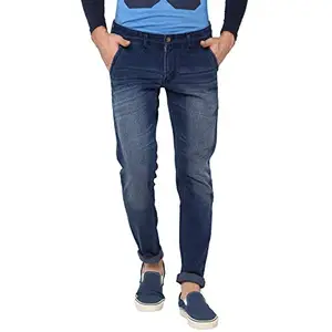 Urbano Fashion Men's Slim Jeans (epswhskrcrs-dblue-30-01_Dark Blue