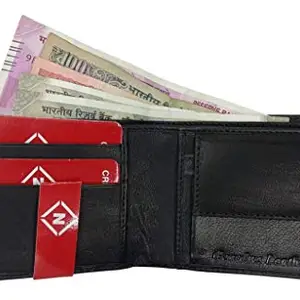 NEXA FASHION Mens Black Leather Wallet