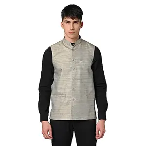 Amazon Brand - Anarva Men's Export-Quality Indian Traditional Cotton Nehru Jacket/Waistcoat (VASTRAAVS4552-38)