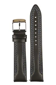 EXOR Polo Black Colour Leather watch strap 20MM With T PAD Finish Of Genuine Leather watch strap/band for men and women