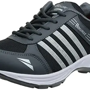 Bourge Men's Loire-289 Grey and White Running Shoes - 6 UK (40 EU) (7 US) (Loire-289-06)