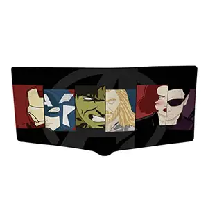 CRAFTSEVER Canvas Wallet for Men and Boys 6 Card Holder Wallet,bi fold Canvas Printed Genuine Wallet and Purse Card Holders for Men (Blue)