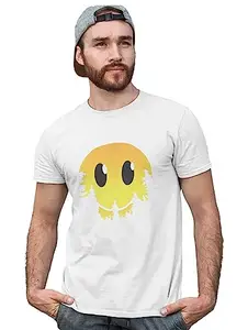 Bag It Deals Dissappearing Emoji T-Shirt (White) - Clothes for Emoji Lovers - Suitable for Fun Events - Foremost Gifting Material for Your Friends and Close Ones