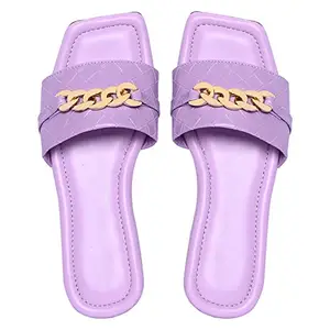 PERY-PAO Girls Comfort Slippers Peach, Purple, Mustard, Black, Gold Women Flats sandals