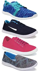 Axter Multicolor Women's Casual Sports Running Shoes 7 UK (Set of 4 Pair) (4)-5045-5004-1162-5044