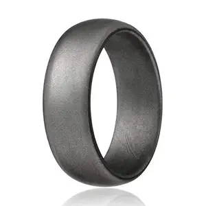 Moneekar Jewels Silicone Wedding Ring Men Wedding Antibacterial Rings Black White Blue Silver Gray Silicone Rings Pack of 10 and Singles are Available in 8.7MM Width