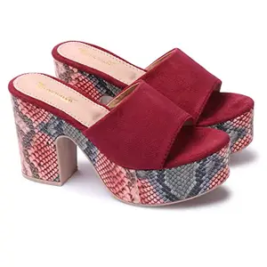 Longwalk Suede Thick Strap Block Heels Sandal for Women