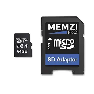 MEMZI PRO 64GB Micro SDXC Memory Card for Huawei Honor Note 10, View 10, 9 Lite, 7S Mobile Phones - High Speed Class 10 100MB/s Read 70MB/s Write V30 A1 UHS-I U3 4K Full HD Recording with SD Adapter