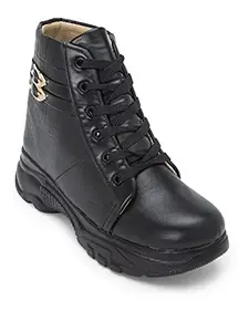 Carrito Fashionable Lightweight Comfortable, Stylish Boots for Women and Girls Black