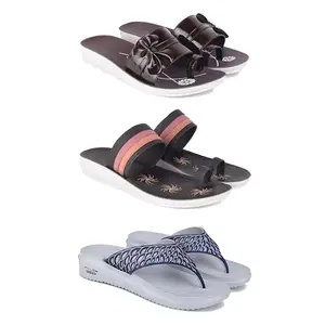 Women's Comfortable Sandal,Casual Lightweight Sandal for Everyday Wear | PCR-(3-COMBO)-1987-1992-1887-5-EURO-36