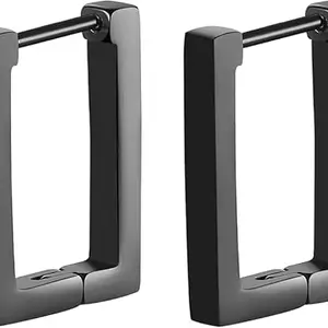 Shobhram Vintage Agate black Onyx Women Rectangular Pendant Necklace