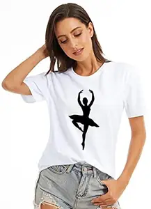 EPIKO Dancing Girl Printed Round Neck Oversize Womens Tshirt
