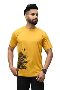 SKYBEN Men's T-Shirt (Mustard, L)
