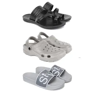 DRACKFOOT Men's Sandals | Lightweight Wear| Stylish & Easy to Wear For Men's GR-SAN-(3-COMBO)-3152-3124-1589-10