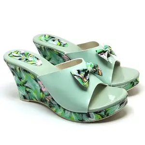 FHONEX Casual Wadges Heel For Women (Green, 3)