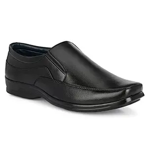 ShoeRise Office Slip On Moccasins Formal Shoes for Men Without Lace Black 6