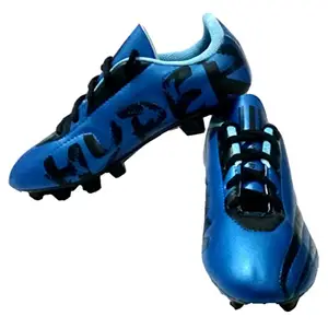 OPTIMUS® FX 73 Inspire Hyper Venom Football Studs Cricket Studs Running Studs Synthetic Leather Shoes with PU Sole - Size 10 (Blue)