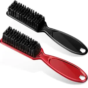 Patelai 2-Piece Barber Clipper Cleaning Brush Set (Black, Red) for All Hair Types - Unisex - Barbers & Personal Users