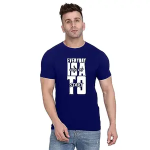 ALLEN BLACK Men's Round Neck T-Shirt Comfortable & Stylish Men's T-Shirt Idea for Gym, Sports, Casual Outings, or Lounge Wear - Small$679 Navy Blue