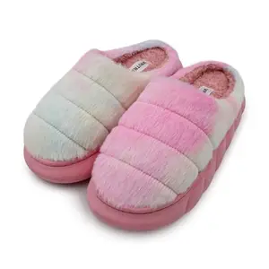 VRITRAZ Soft and Comfy Winter House Clog Indoor Slipper For Womens & Girls, Warm Slipper (Color-Cloud Multi, Size-UK-6)
